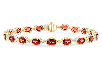 D301-10966: BRACELET 9.22 TW GARNET 9.26 TGW