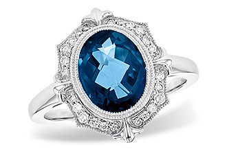 E217-52738: LDS RG 3.00 LONDON BLUE TOPAZ 3.16 TGW