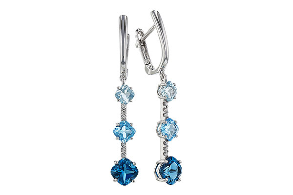 M302-00974: EARRINGS 2.41 TW BLUE TOPAZ 2.45 TGW